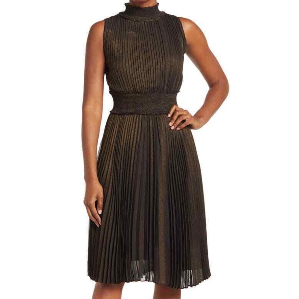 “Nannette Lepore Glitter Metallic Dress”